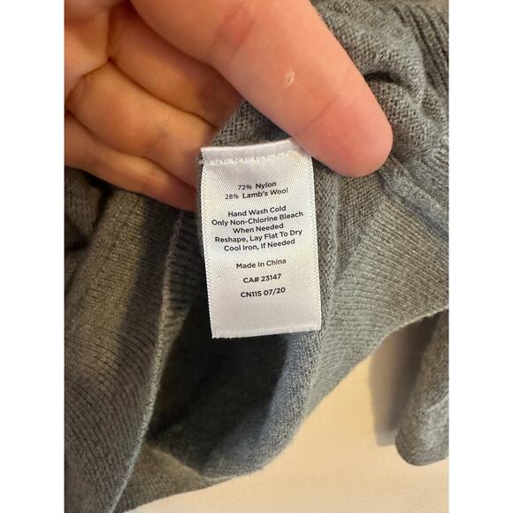 Talbots Womens Wooly Sheep Crew Neck Pullover Sweater Grey Wool Blend Small - Picture 3 of 6